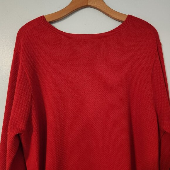 Duluth Trading Co. Womens S'no Sweat Crewneck Tunic Sweater Red Long XXL EUC - Picture 5 of 11